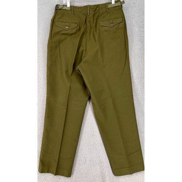 VINTAGE MENS FIELD WOOL M-1951 COMBAT TROUSERS KOREA MEDUIM LONG ARMY PANT - Picture 7 of 12